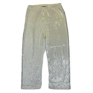 St. John Marie Gray Evening Sequined Bedazzled Cocktail Pants